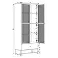 VITRINE  in Weiß  - Weiß, MODERN, Holzwerkstoff/Metall (80/191/41cm) - Novel