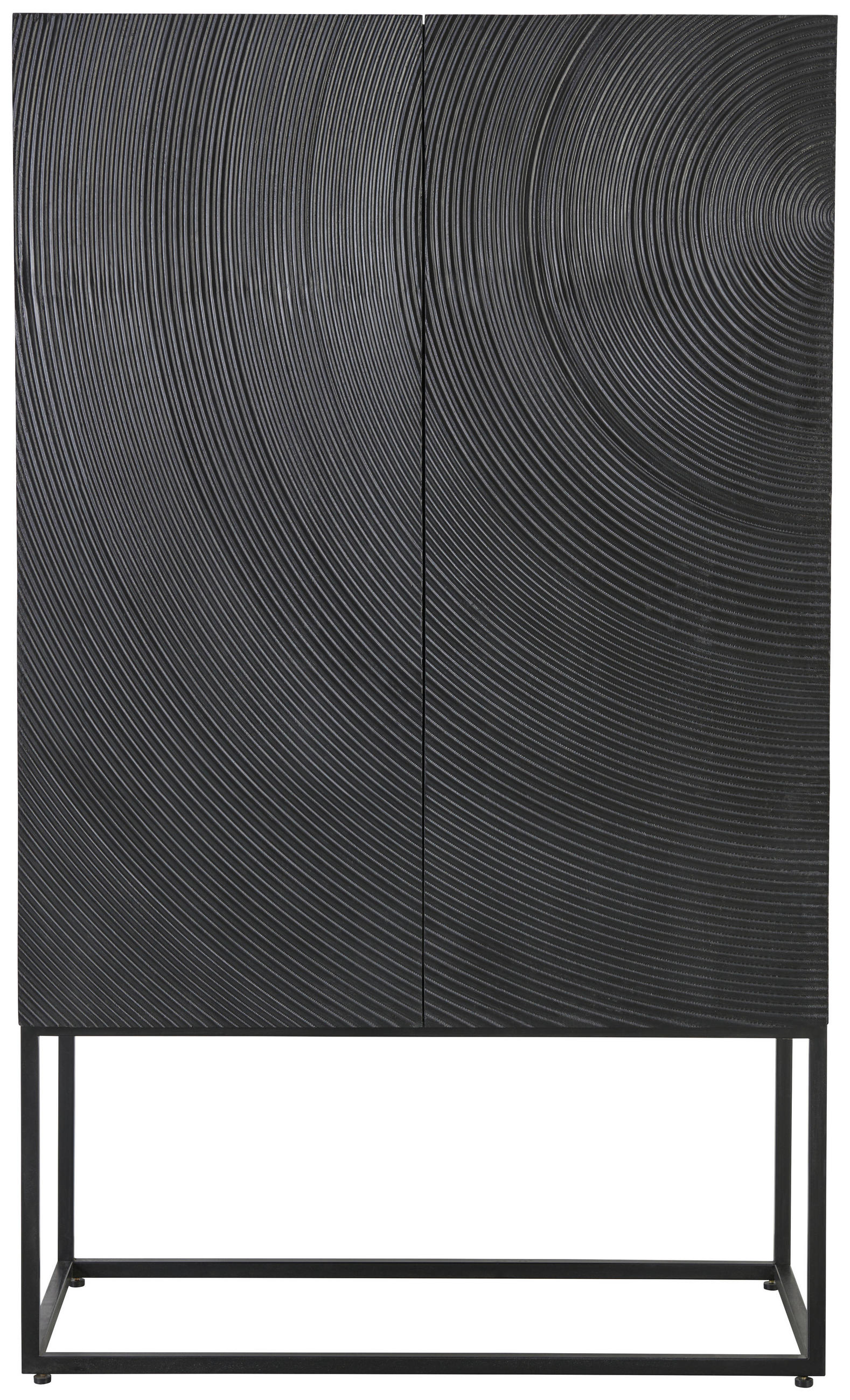 HIGHBOARD  in 90/150/45 cm  - Schwarz, Design, Holz/Metall (90/150/45cm) - Ambia Home