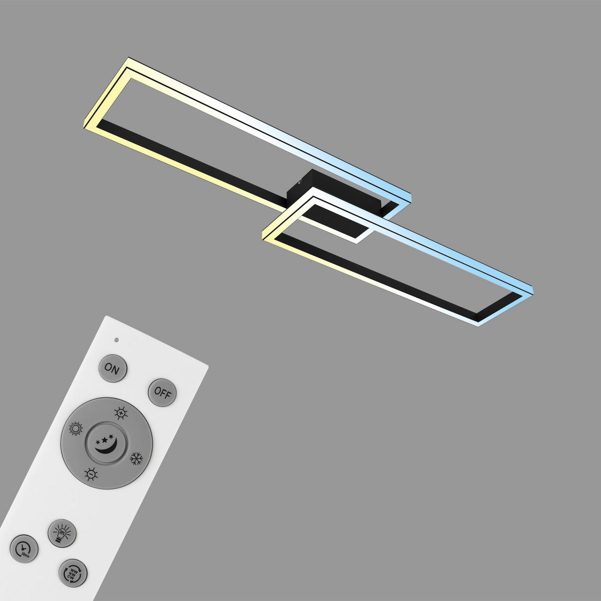 LED PLAFONJERA  - crna, Osnovno, metal/plastika (120/28/8cm)
