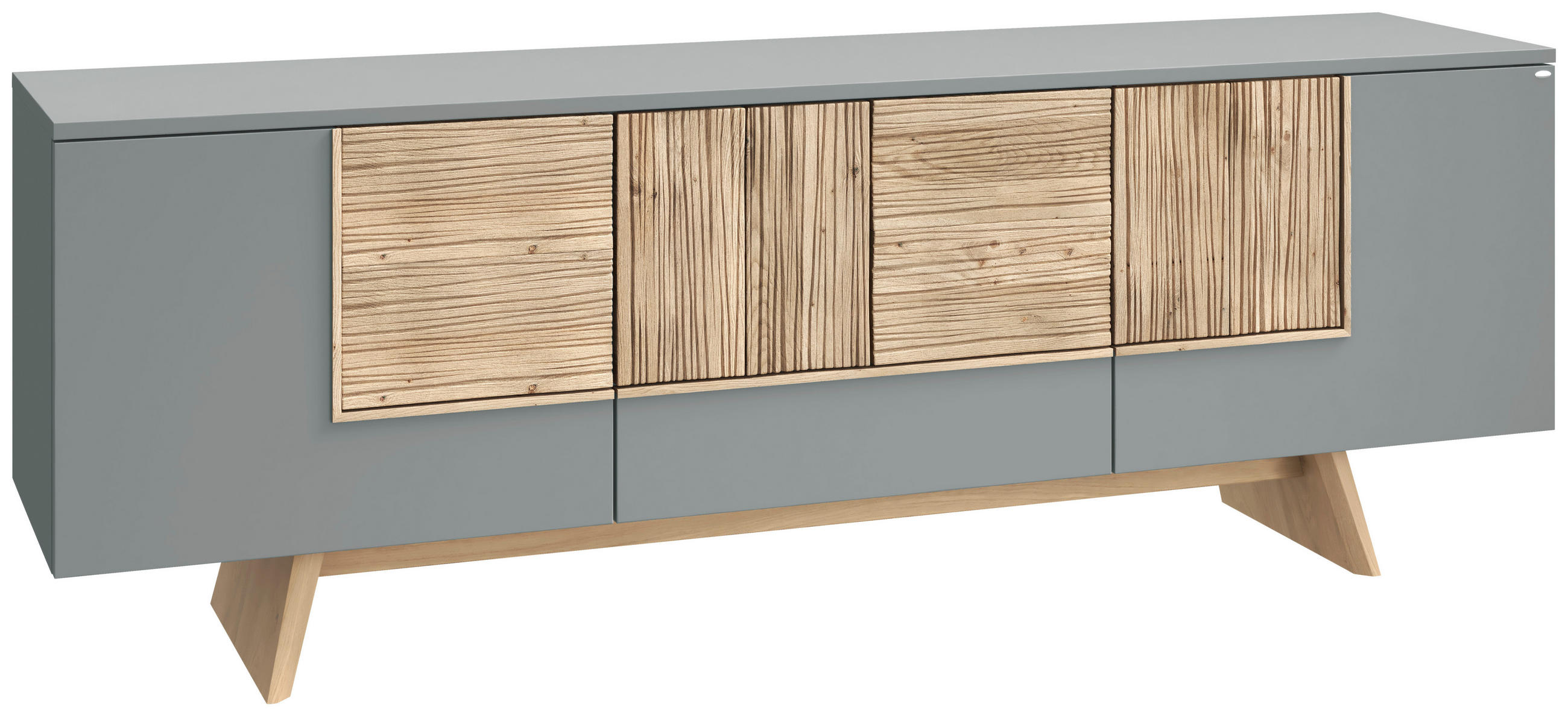 NÍZKA KOMODA, divoký dub, sivá, 192/68/45 cm - divoký dub/sivá, Design, drevo (192/68/45cm) - Voglauer