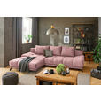 ECKSOFA in Chenille Altrosa  - Schwarz/Altrosa, MODERN, Textil/Metall (182/290cm) - Hom`in