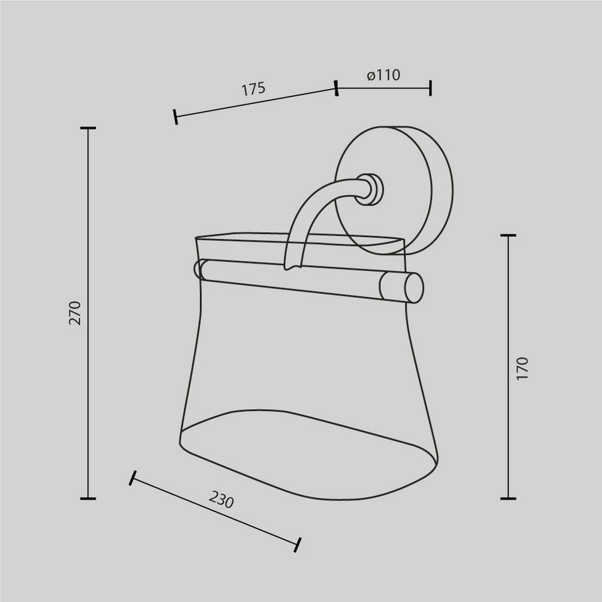 WANDLEUCHTE Cabaret 17.5/27/23 cm  - Messingfarben, Design, Metall (17.5/27/23cm) - MAYTONI
