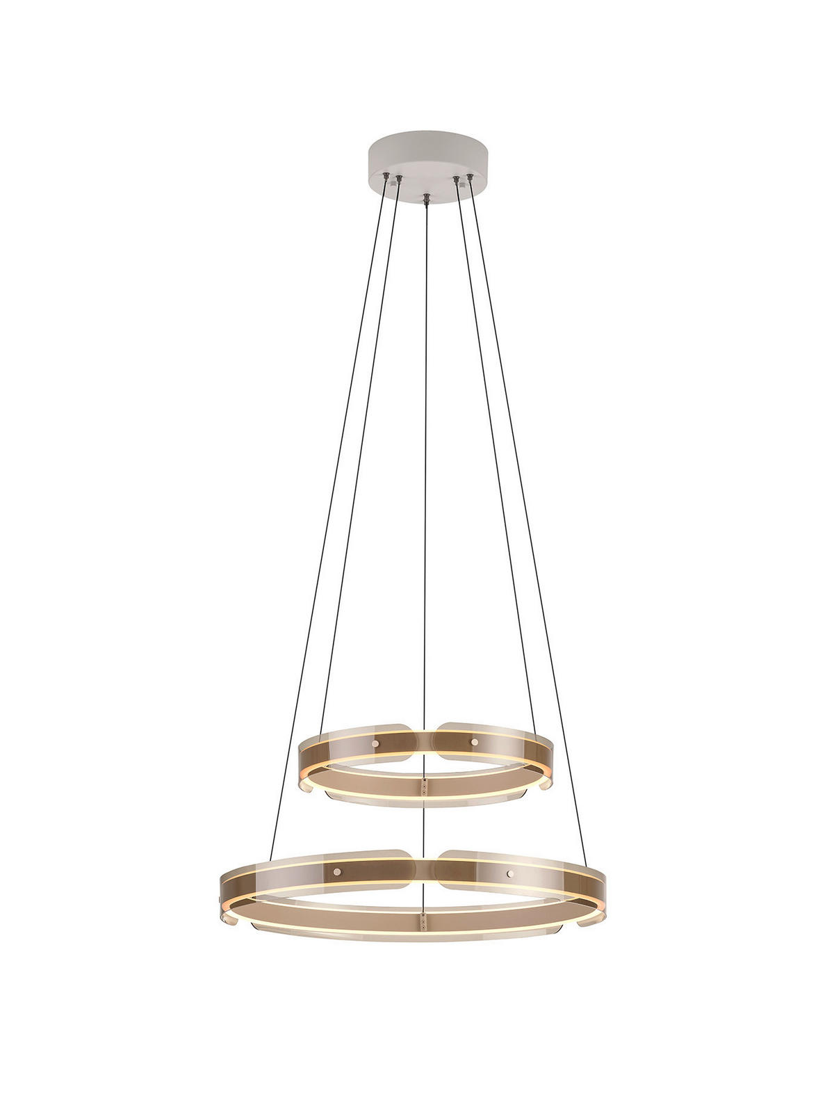 LED-PENDELLEUCHTE Valeria 60/200 cm   - Orange/Grau, MODERN, Kunststoff/Metall (60/200cm) - Musterring
