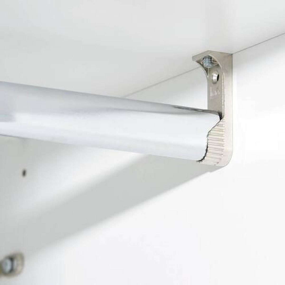 DREHTÜRENSCHRANK 250/221/60 cm 5-türig Weiß  - Silberfarben/Weiß, MODERN, Holzwerkstoff/Metall (250/221/60cm) - MID.YOU