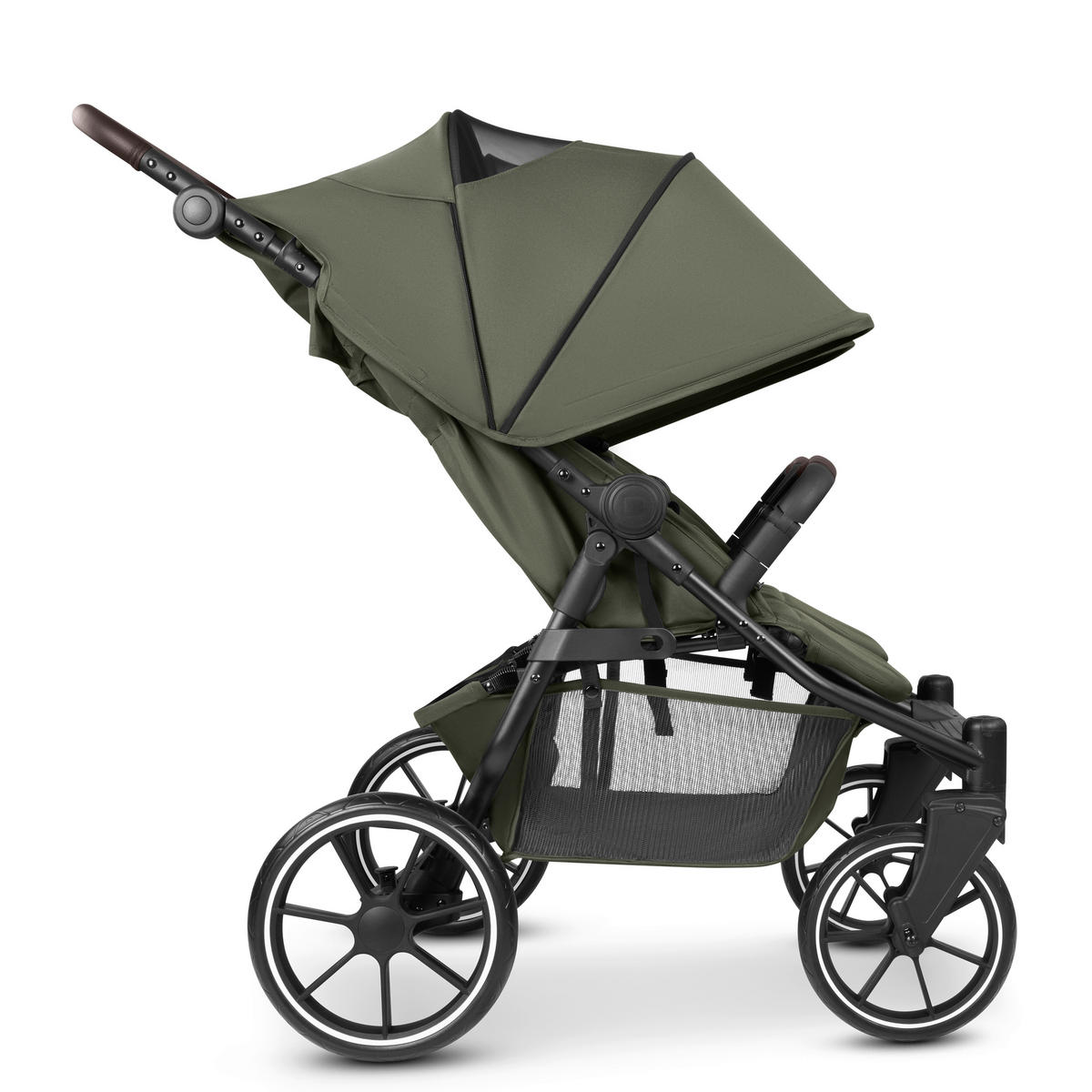 GESCHWISTERWAGEN Bayamo  - Dunkelgrün/Schwarz, Basics, Textil/Metall (105,5/76,5/105cm) - ABC Design