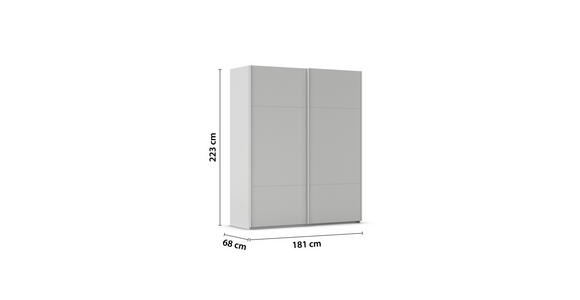 SCHWEBETÜRENSCHRANK 181/223/68 cm 2-türig Grau - Grau, KONVENTIONELL, Holzwerkstoff/Metall (181/223/68cm) - Novel
