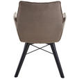 ARMLEHNSTUHL  in Flachgewebe  - Schwarz/Cappuccino, Design, Holz/Textil (61/87/63cm) - Waldwelt