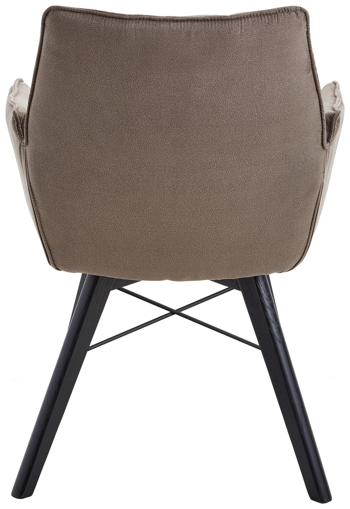 ARMLEHNSTUHL drehbar  in Flachgewebe  - Schwarz/Cappuccino, Design, Holz/Textil (61/87/63cm) - Waldwelt