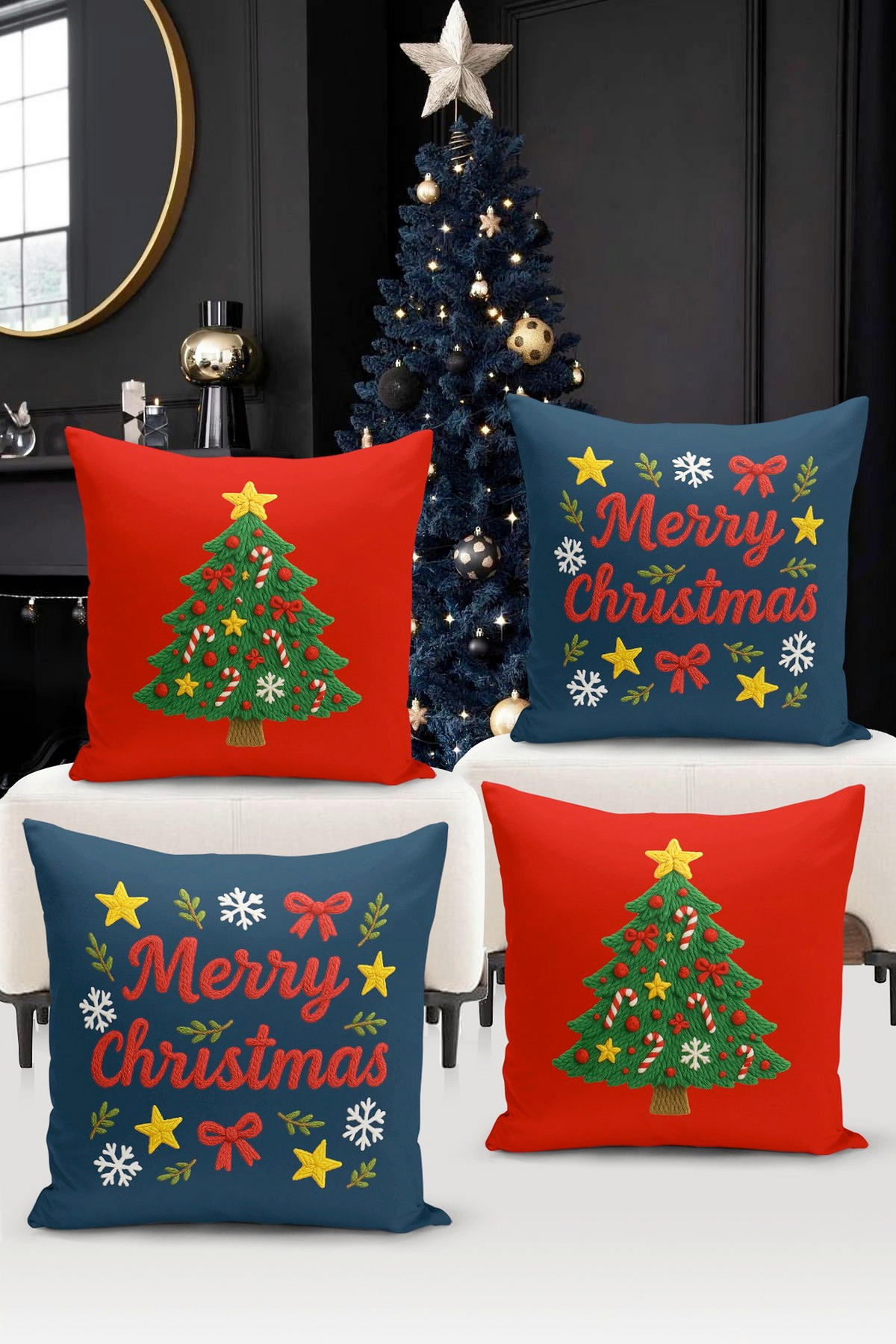 KISSENBEZUG-SET 43/43 cm  - Multicolor, Basics, Textil (43/43cm) - X-Mas