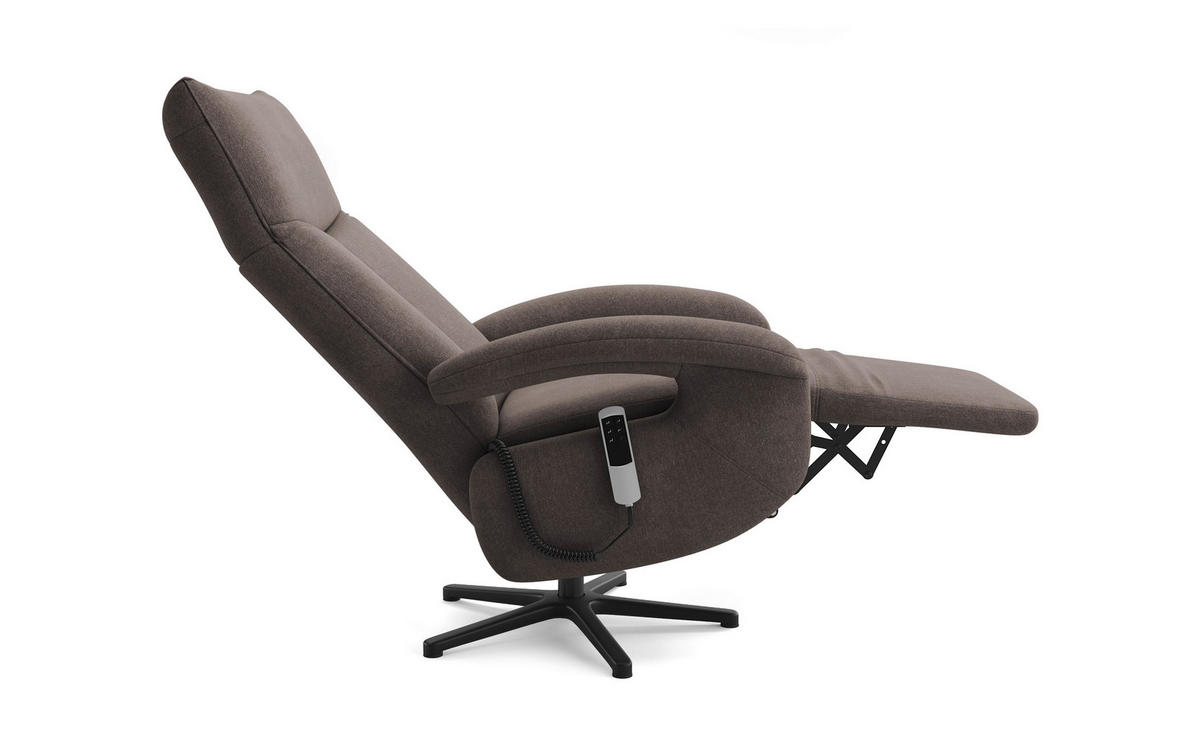 SESSEL in Flachgewebe Graphitfarben  - Schwarz/Graphitfarben, Konventionell, Textil/Metall (74/112/82cm) - Sit & More