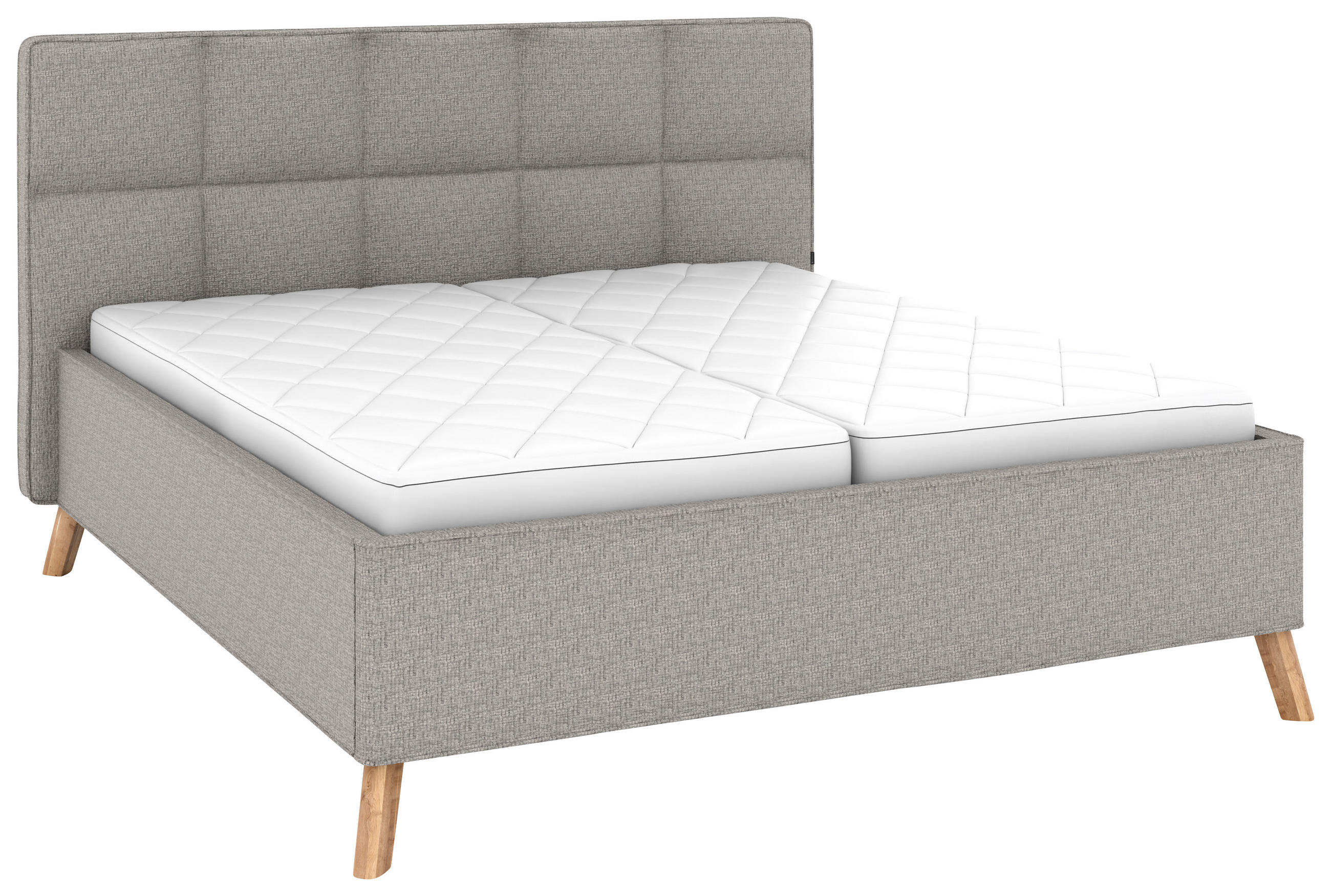 POLSTERBETT Bettkasten, motorische Verstellbarkeit, Fernbedienung, Lattenroste, Matratzen 180/200 cm  in Grau  - Schwarz/Weiß, KONVENTIONELL, Holz/Textil (180/200cm) - Musterring