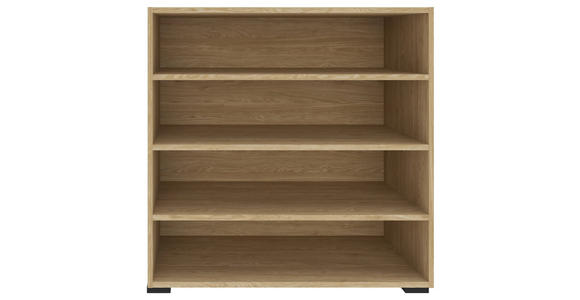 REGAL Eichefarben - Eichefarben/Schwarz, KONVENTIONELL, Holzwerkstoff/Kunststoff (91/90/40cm) - Hom`in
