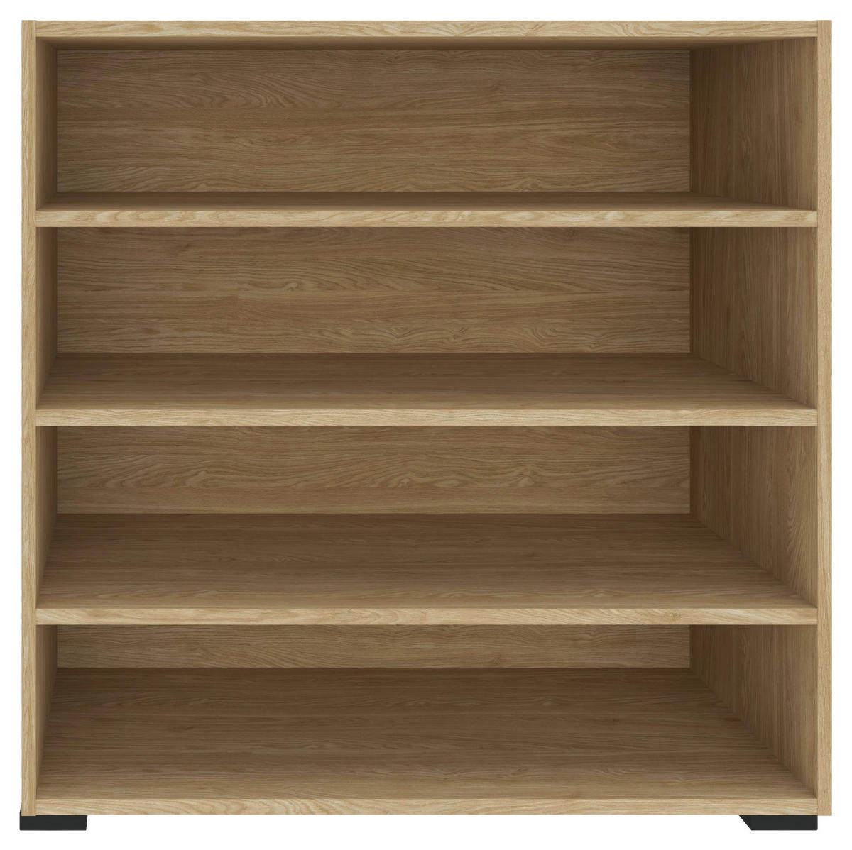 REGÁL, barvy dubu, 91/90/40 cm - černá/barvy dubu, Konvenční, kompozitní dřevo/plast (91/90/40cm) - Hom`in