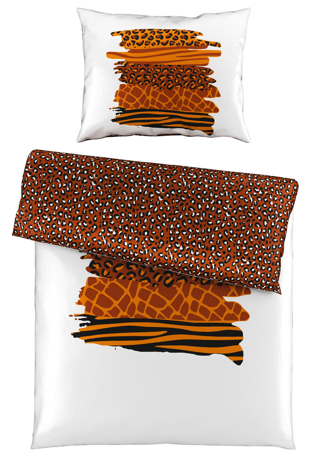 WENDEBETTWÄSCHE SAVANNAH FEELING Satin 140/200 cm  - Multicolor, Trend, Textil (140/200cm) - Esposa