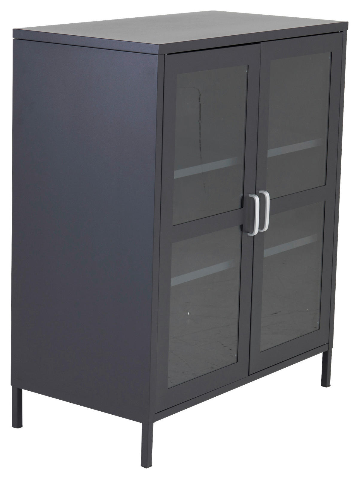 SIDEBOARD  in 80/97/43 cm  - Schwarz, Design, Glas/Metall (80/97/43cm) - Livetastic