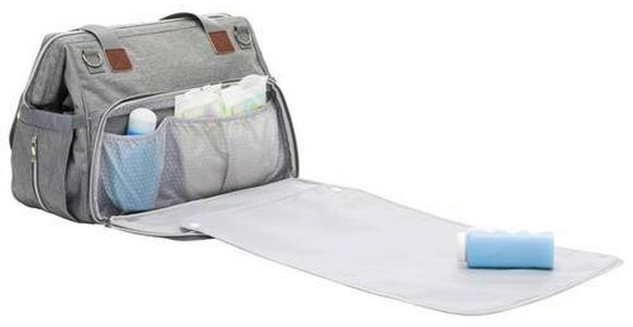 WICKELTASCHE - Hellgrau, Basics, Textil (40/24/32cm) - My Baby Lou