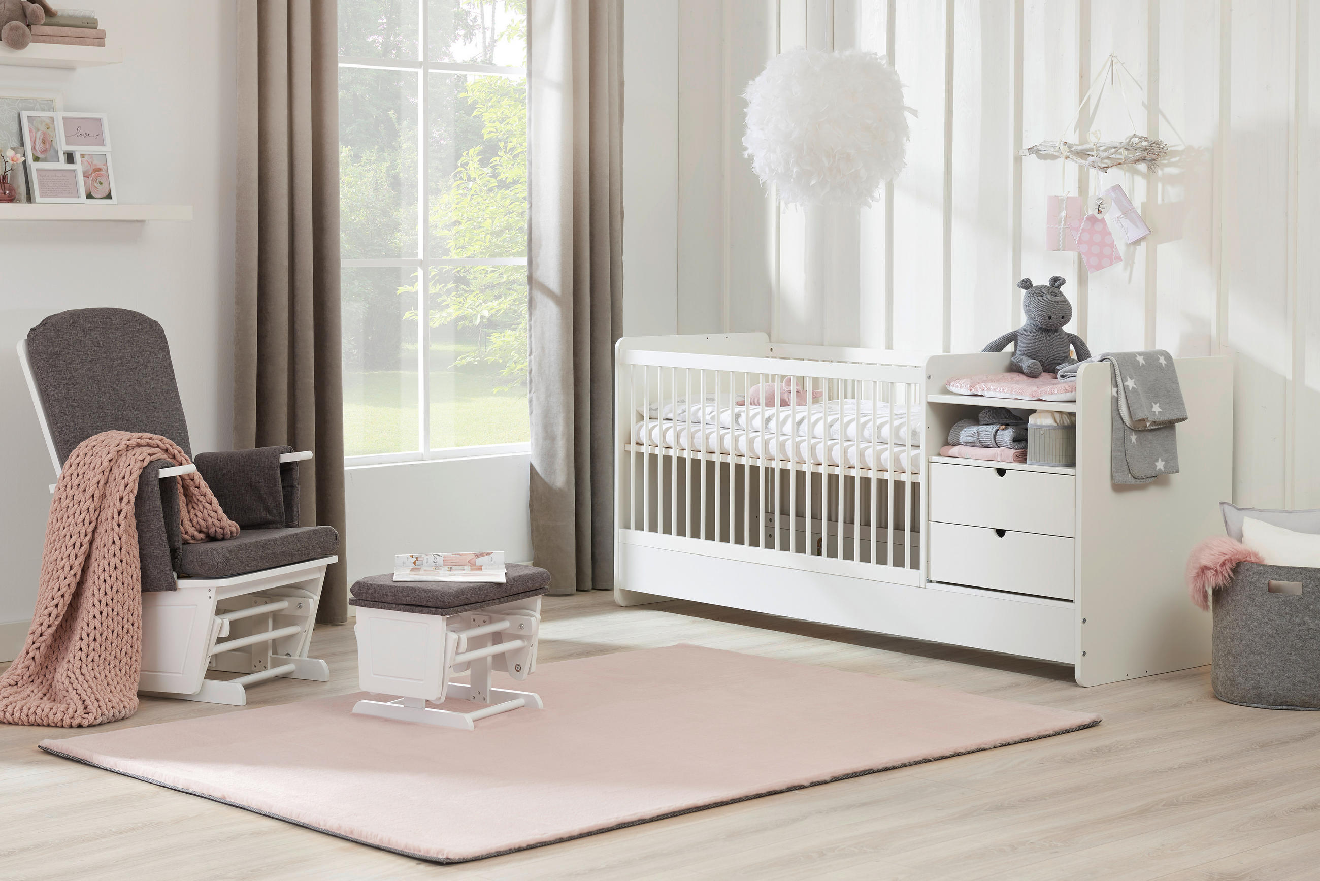 GITTERBETT All in One 205/75/95 cm  - Weiß, Basics, Holz/Holzwerkstoff (205/75/95cm) - My Baby Lou