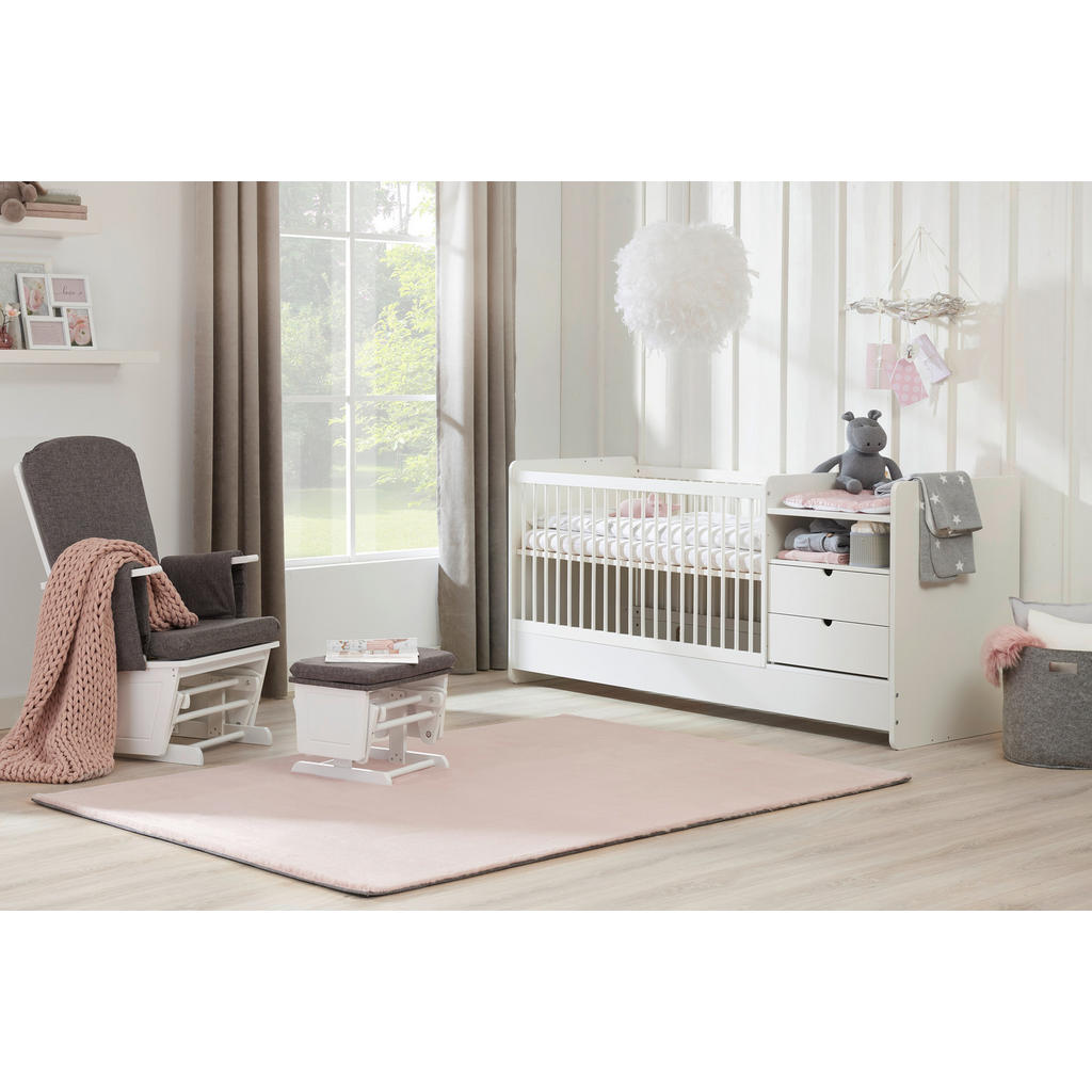 Thumbnail - My Baby Lou Gitterbett All in One, Weiß, Holz, Holzwerkstoff, Buche, massiv, 75x95x205 cm, zum Juniorbett umbaubar, höhe...