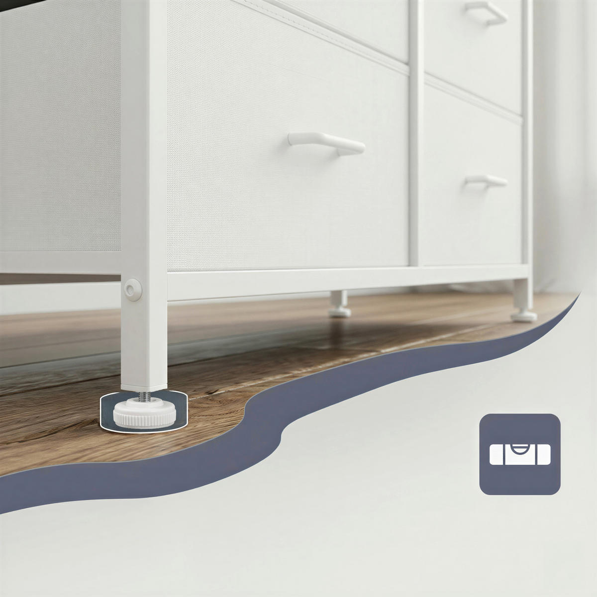 KOMMODE , 98/85/28,5 cm, 7 Schublade(n)  - Eichefarben/Weiß, Trend, Holzwerkstoff/Kunststoff (98/85/28,5cm) - Boxxx