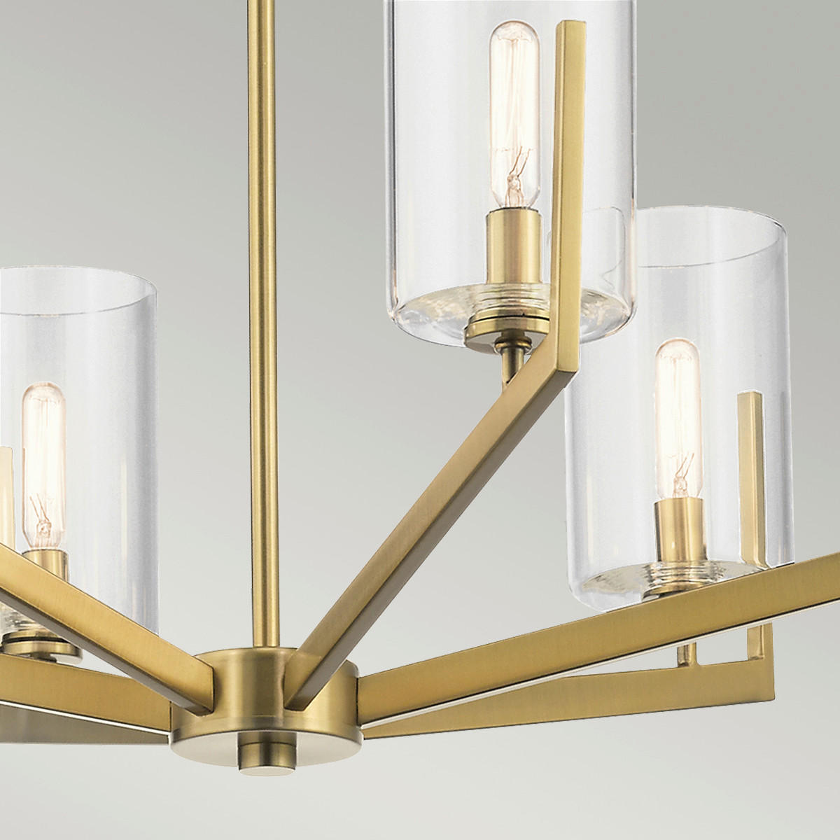 KRONLEUCHTER 71.1/37.1 cm    - Messingfarben, Konventionell, Glas/Metall (71.1/37.1cm) - Elstead Lighting