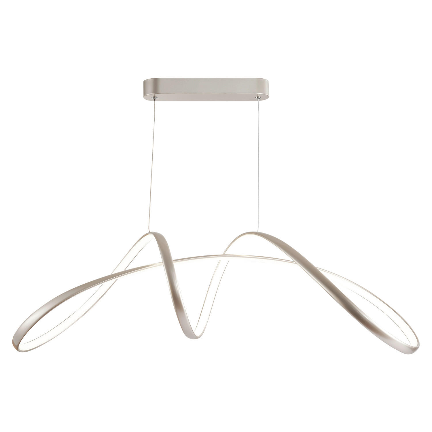 LED-HÄNGELEUCHTE 92/29/120 cm   - Silberfarben, Design, Metall (92/29/120cm)