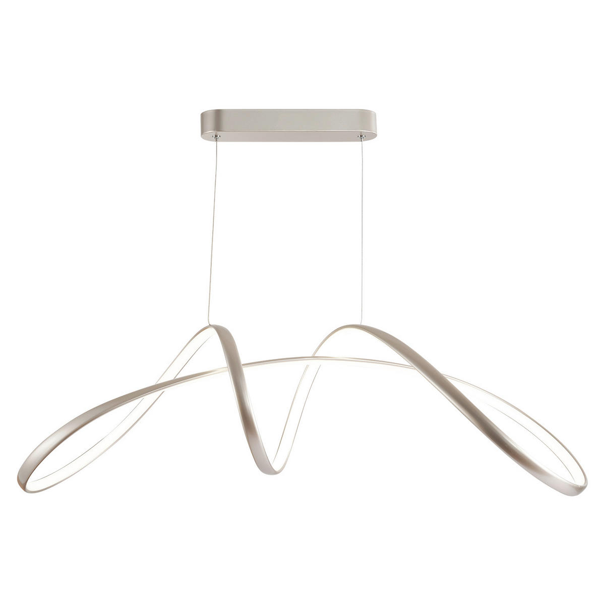 LED-HÄNGELEUCHTE 92/29/120 cm   - Silberfarben, Design, Metall (92/29/120cm)