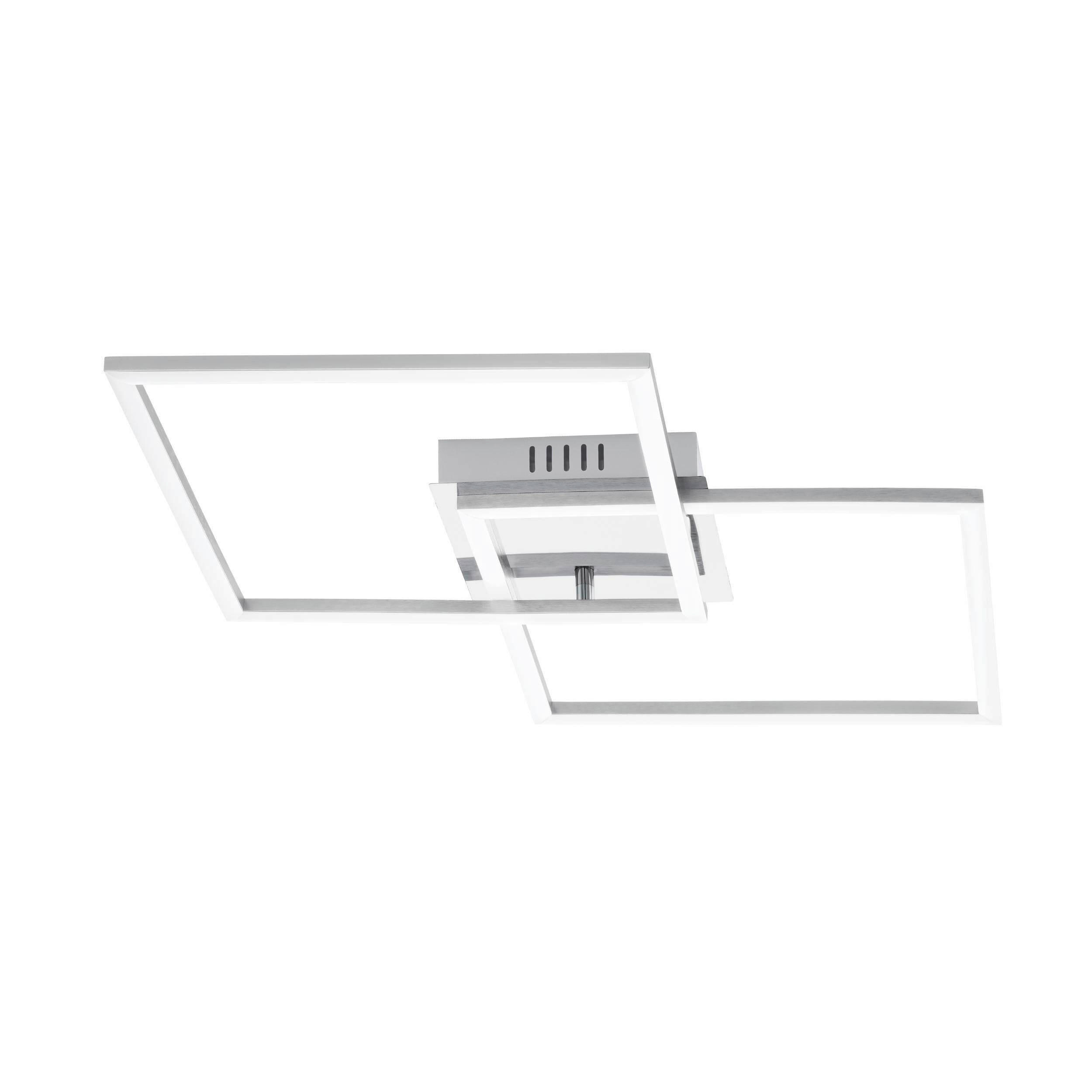 DECKENLEUCHTE 66,5/41,5/6 cm   - Weiß/Nickelfarben, Basics, Kunststoff/Metall (66,5/41,5/6cm) - Eglo