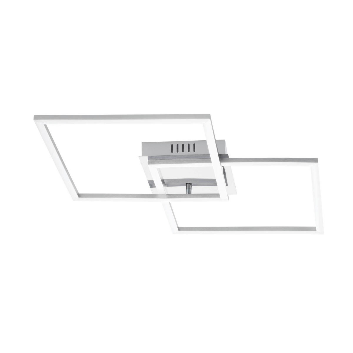 DECKENLEUCHTE 28 W    66,5/41,5/6 cm  - Weiss/Nickelfarben, Basics, Kunststoff/Metall (66,5/41,5/6cm) - Eglo
