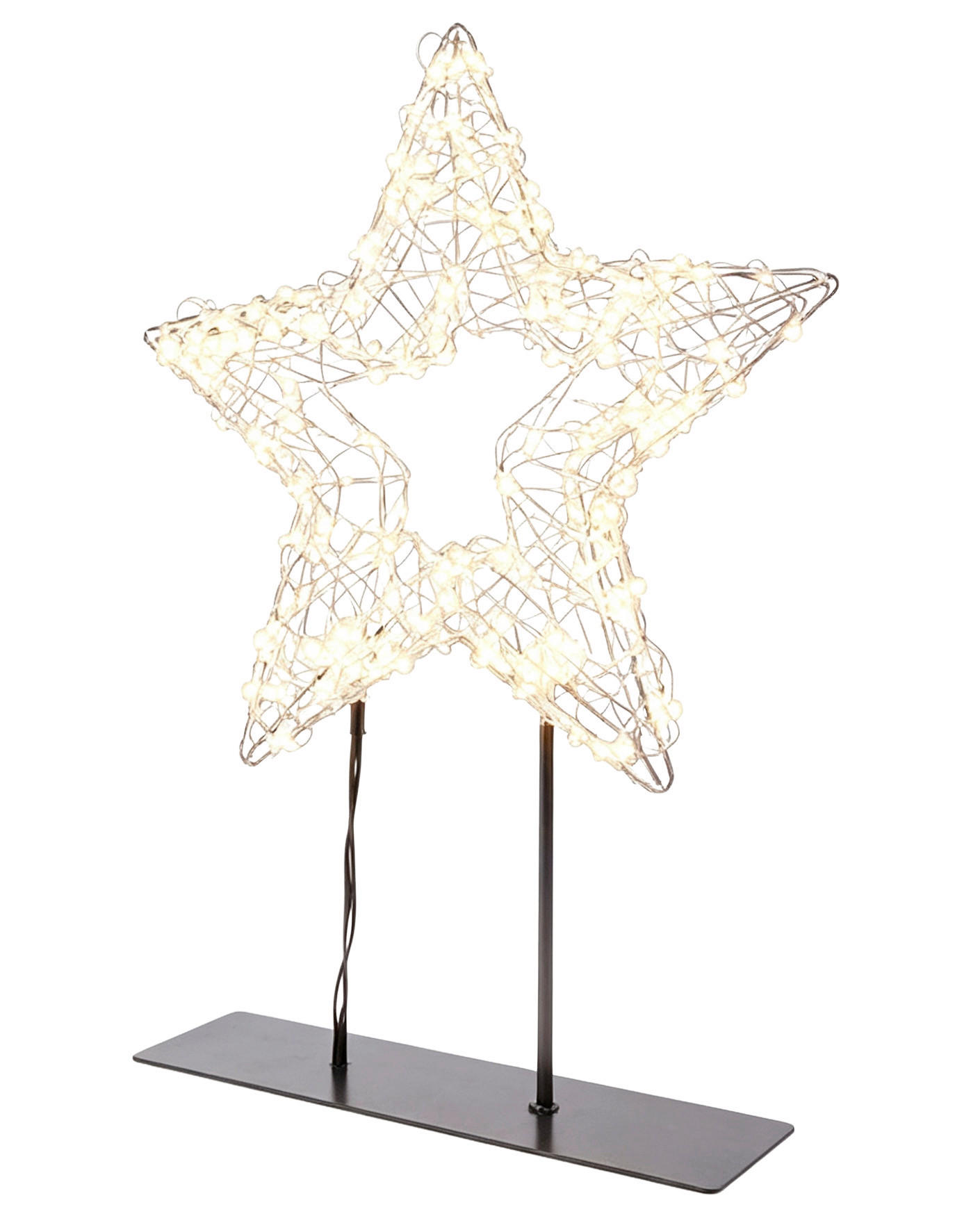 Stea Decorativă - argintiu/negru, Lifestyle, plastic/metal (28/37/6cm) - X-Mas