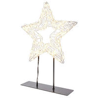 Stea Decorativă - argintiu/negru, Lifestyle, plastic/metal (28/37/6cm) - X-Mas