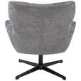 SESSEL Bouclé Grau    - Schwarz/Grau, Design, Textil/Metall (83/88/80cm) - Carryhome