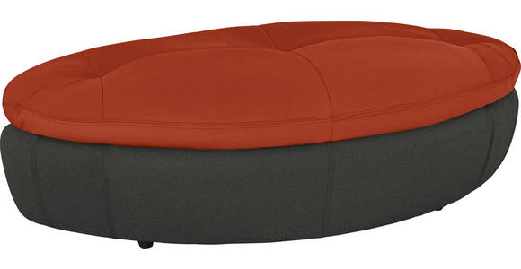 HOCKER in Textil Anthrazit, Rot - Anthrazit/Rot, Design, Kunststoff/Textil (155/47/78cm) - Hom`in