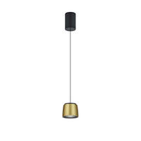 LED-HÄNGELEUCHTE 9,5/165,5 cm   - Goldfarben/Schwarz, Design, Metall (9,5/165,5cm) - Helestra