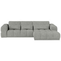 HÖRNSOFFA i chenille greige  - greige/svart, Klassisk, textil/plast (290/203cm) - MID.YOU