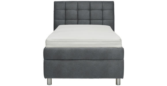 POLSTERBETT Matratze, Lattenrost Dunkelgrau 100/200 cm  - Dunkelgrau/Silberfarben, KONVENTIONELL, Holz/Textil (100/200cm) - Esposa