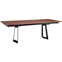 ESSTISCH in Holz, Metall 220/100/75 cm  - Anthrazit/Nussbaumfarben, Design, Holz/Metall (220/100/75cm) - Venjakob