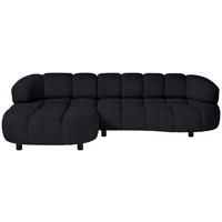 ECKSOFA in Webstoff Schwarz  - Schwarz, Design, Holz/Textil (183/284cm) - Welnova