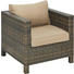 LOUNGESESSEL Webstoff Kunststoffgeflecht Stahl - Taupe/Braun, Design, Kunststoff/Textil (79/63,7/75cm) - Ambia Garden LOUNGESESSEL Webstoff Kunststoffgeflecht Stahl - Taupe/Braun, Design, Kunststoff/Textil (79/63,7/75cm) - Ambia Garden