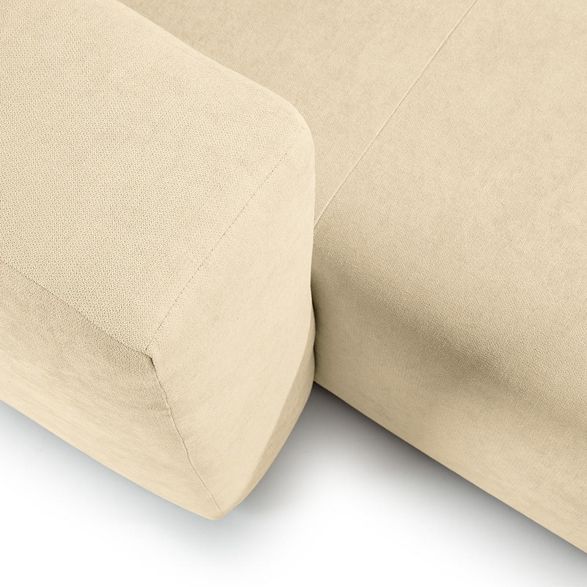 ECKSOFA  in Struktur Beige  255/160 cm  - Beige, MODERN, Textil (255/160cm) - Trendmanufaktur