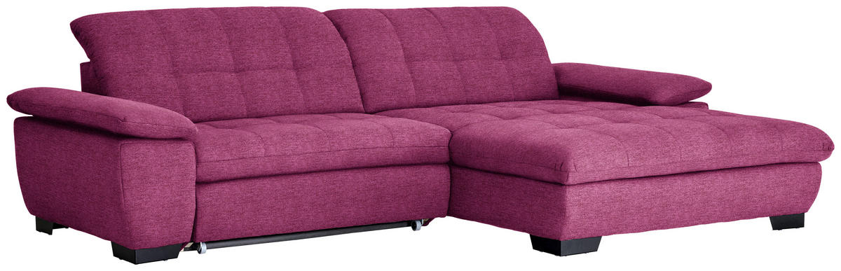 ECKSOFA Webstoff Lila  - Lila/Schwarz, Design, Textil/Metall (265/180cm) - Carryhome