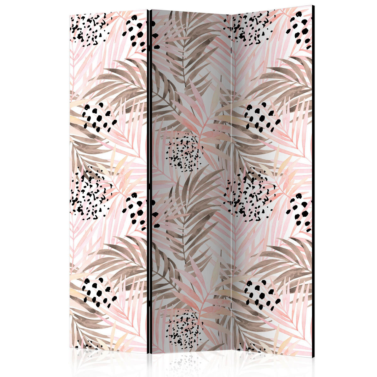 SKÄRMVÄGG  i trä, textil  vit, pink  - vit/pink, Basics, trä/textil (135/172/3cm) - artgeist
