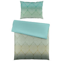 POVLEČENÍ, makosatén, světle modrá, světle zelená, šalvějově zelená, 140/200 cm  - šalvějově zelená/světle zelená, Design, textil (140/200cm) - Novel