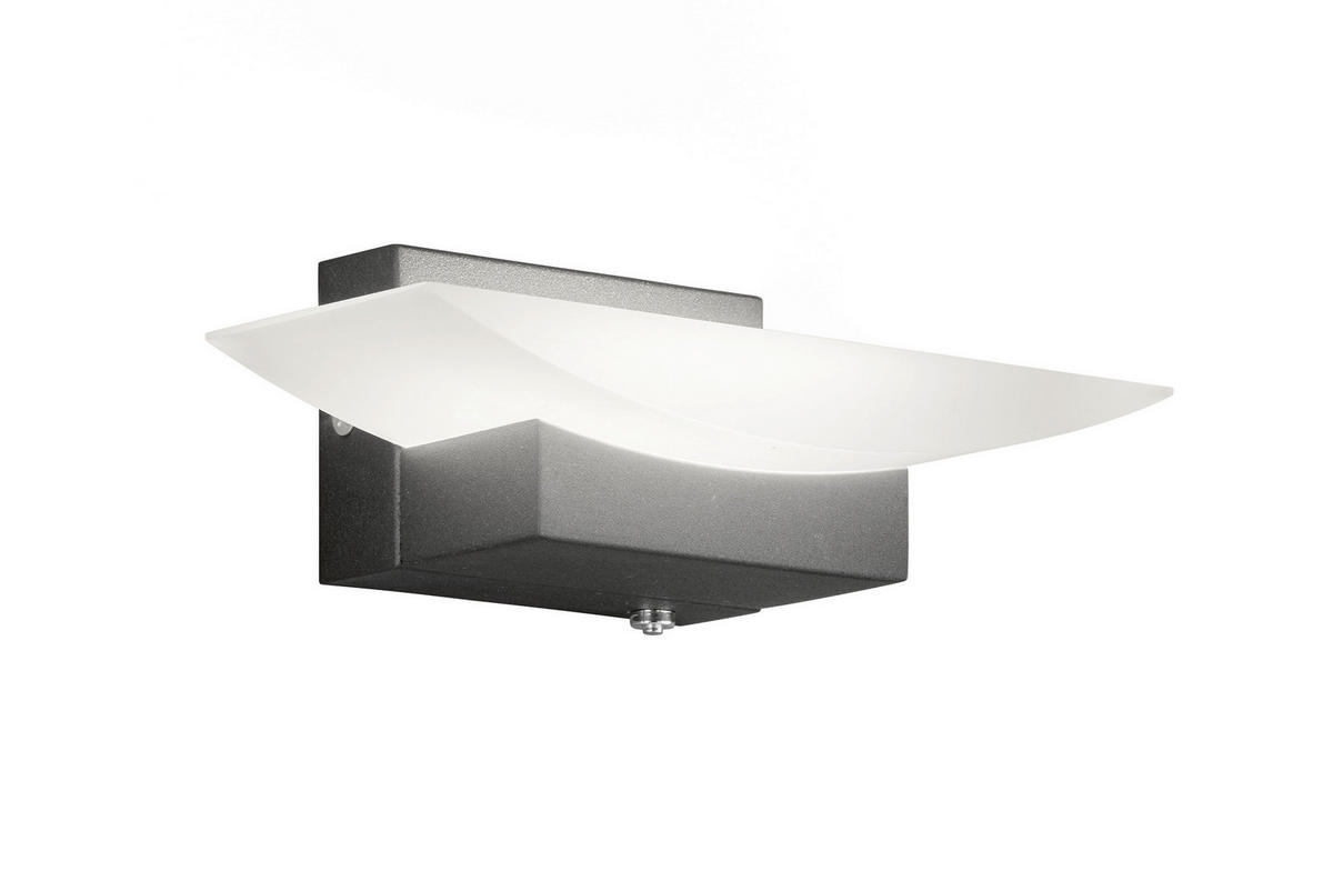 LED-WANDLEUCHTE - Weiss/Schwarz, Design, Glas/Metall (7/20/11cm) - Fischer & Honsel