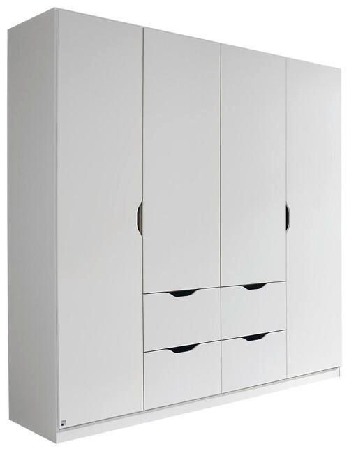 DREHTÜRENSCHRANK 181/197/54 cm 4-türig Weiß  - Weiß, MODERN, Holzwerkstoff (181/197/54cm) - Rauch Möbel