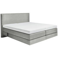 BOXSPRINGBETT 160/200 cm  in Hellgrau  - Hellgrau, Konventionell, Holz/Textil (160/200cm) - Dieter Knoll