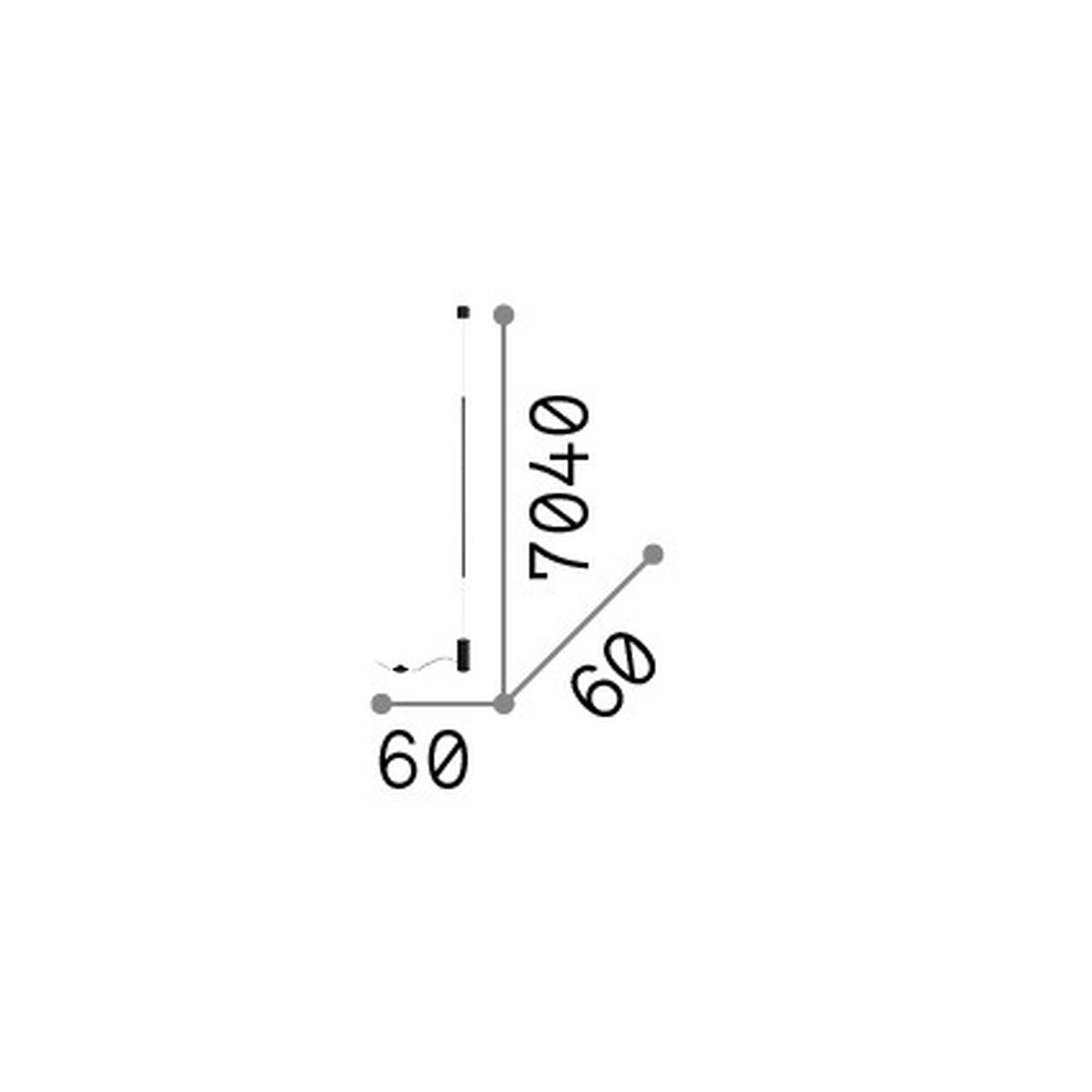LED-WANDLEUCHTE Filo AP Nero 6/704 cm   - Schwarz, Design, Glas/Kunststoff (6/704cm)