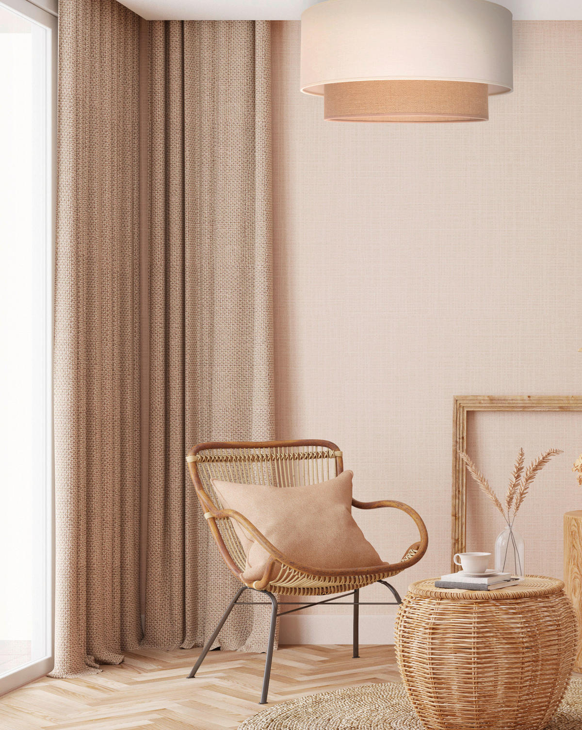 DECKENLEUCHTE Boho 45/22 cm   - Multicolor, Design, Textil (45/22cm)