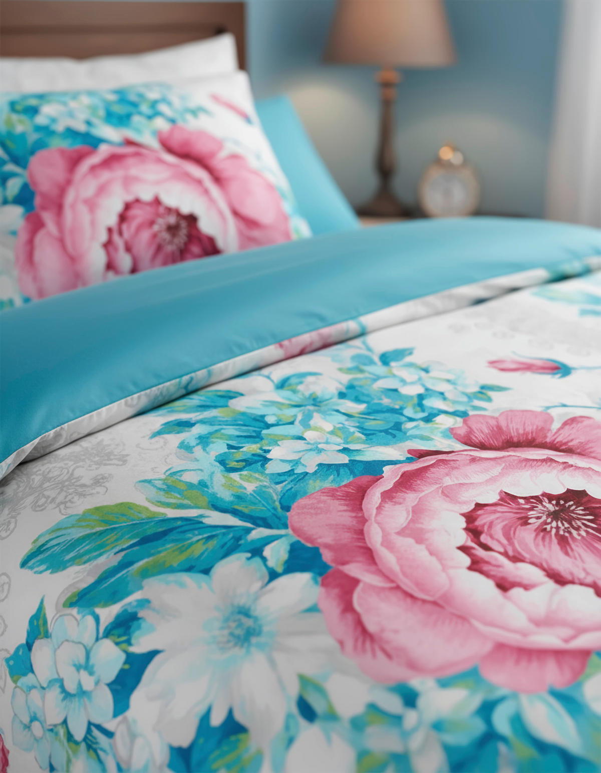 VÄNDBART PÅSLAKANSET TANJA satin 150/210 cm  - multicolor, Trend, textil (150/210cm) - Esposa