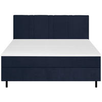 BOXSPRINGBETT 160/200 cm  in Dunkelblau  - Schwarz/Dunkelblau, Design, Holz/Textil (160/200cm) - Welnova