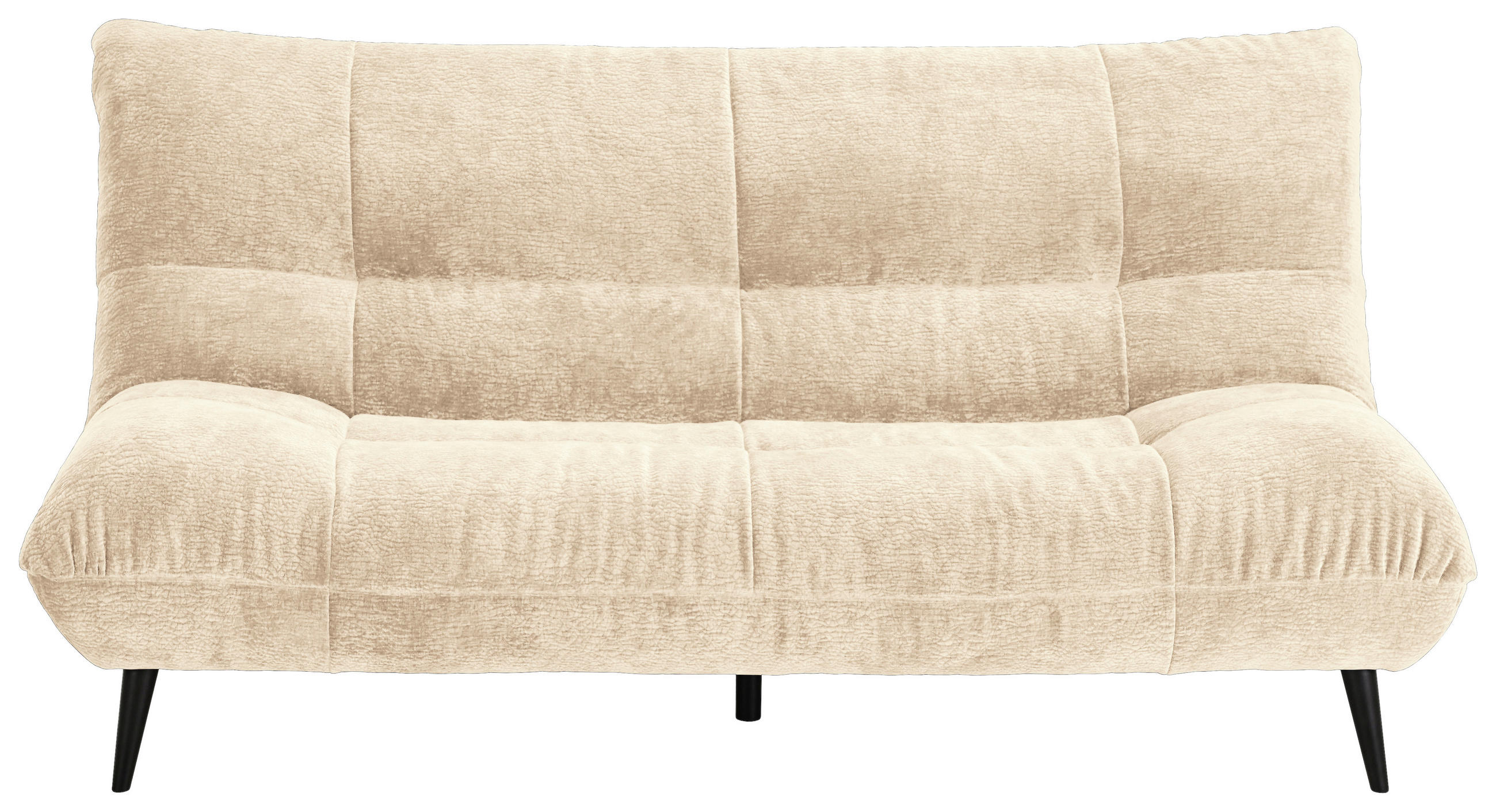 2-SITZER-SOFA  in Mikrofaser Creme  - Creme/Schwarz, KONVENTIONELL, Textil/Metall (198/100/101cm) - Hom`in